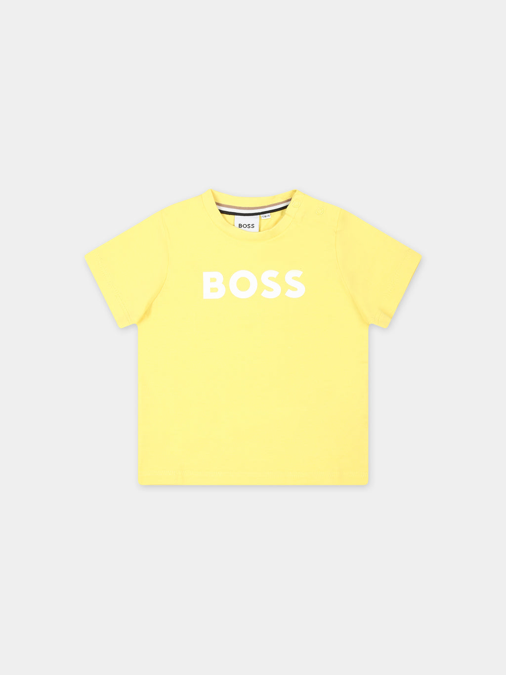 T-shirt jaune pour bébé garçon aveclogo